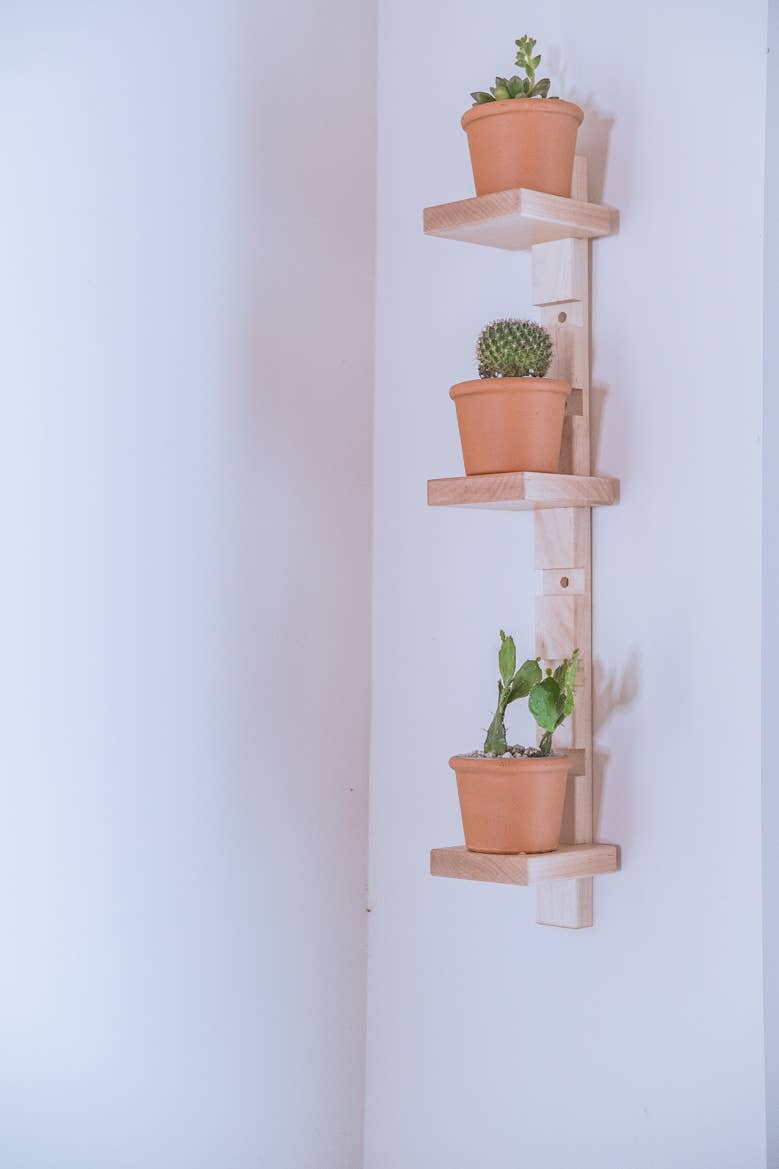 Hold on to Your Plants - Wholesale Wall Mounted Shelf - Plant Perch Handcrafted Maple Wall Mounted Shelf5