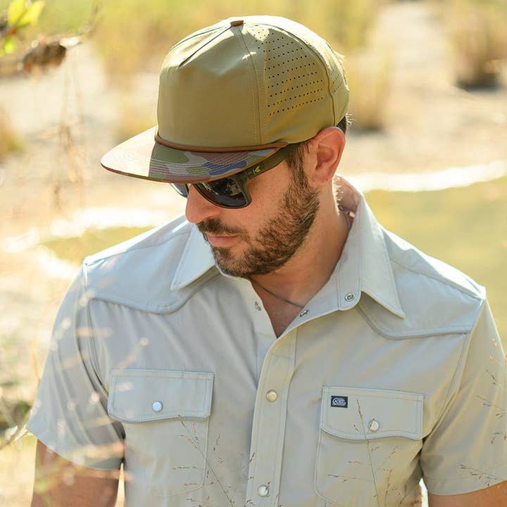 Wild Bills Blanks - Wholesale Flat Brim Cap - Unisex - RIVER | Old School Camo5