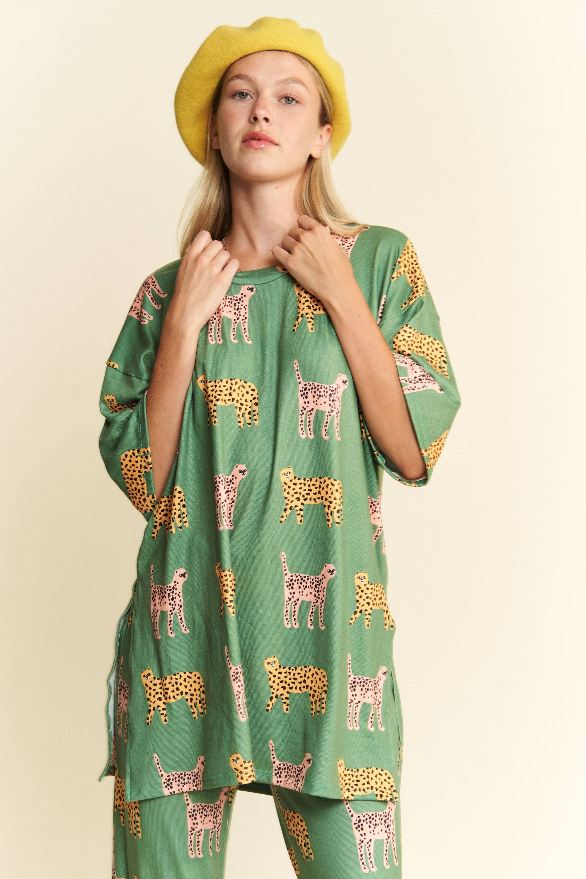 JADE BY JANE - Wholesale Lounge Set - Women's - CHEETAH PRINT TOP-BOTTOM SET12