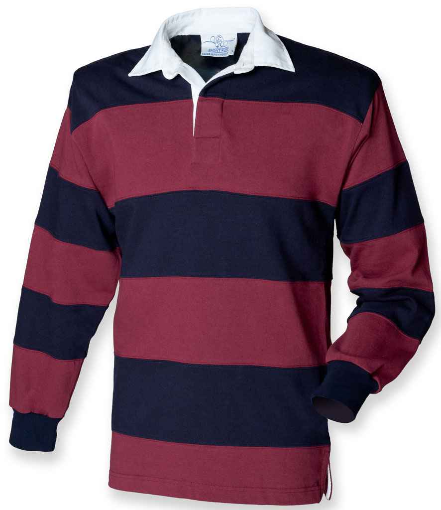 Pierre Francis - Venta al por mayor Polo - Hombre - Front Row - Camiseta de rugby con rayas cosidas0