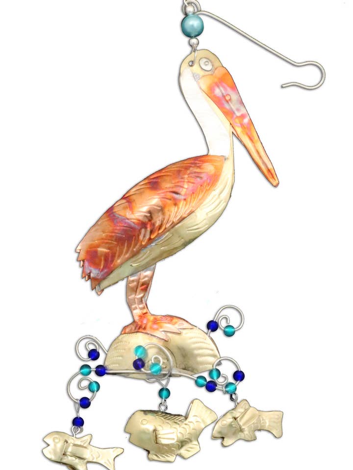 Pelican On The Beach Ornament for wholesale by Pilgrim Imports
