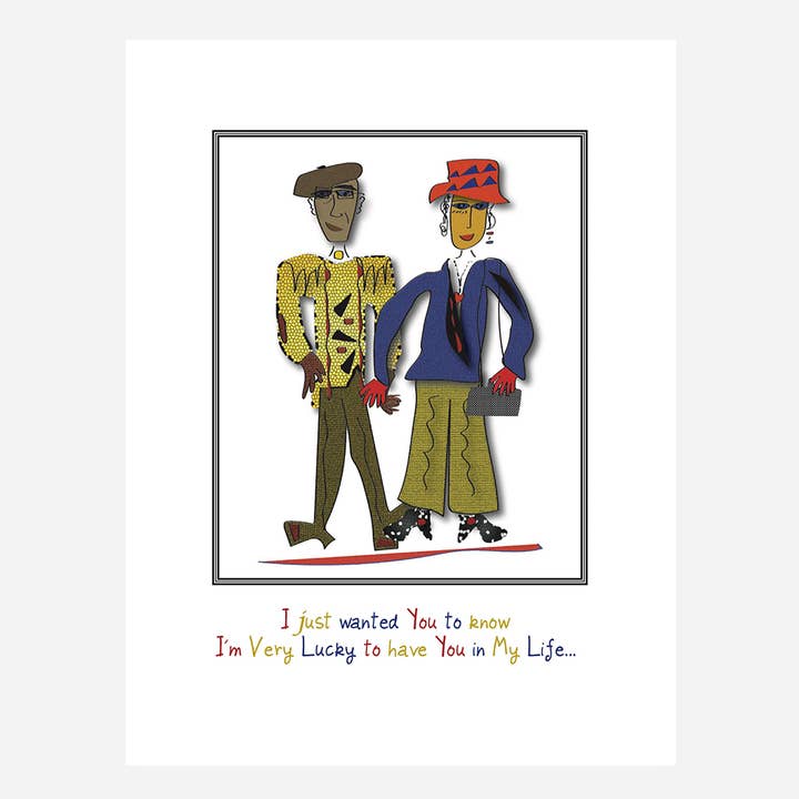 'Henry & Austin' - I'm very lucky to have you in my life... for wholesale by Curmudgeon Cards - Works of Art on Paper