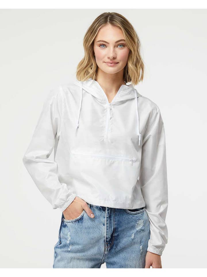 Print The Dream - Wholesale Windbreaker – Women’s - Women's Lightweight Quarter-Zip Pullover Crop Windbreaker11