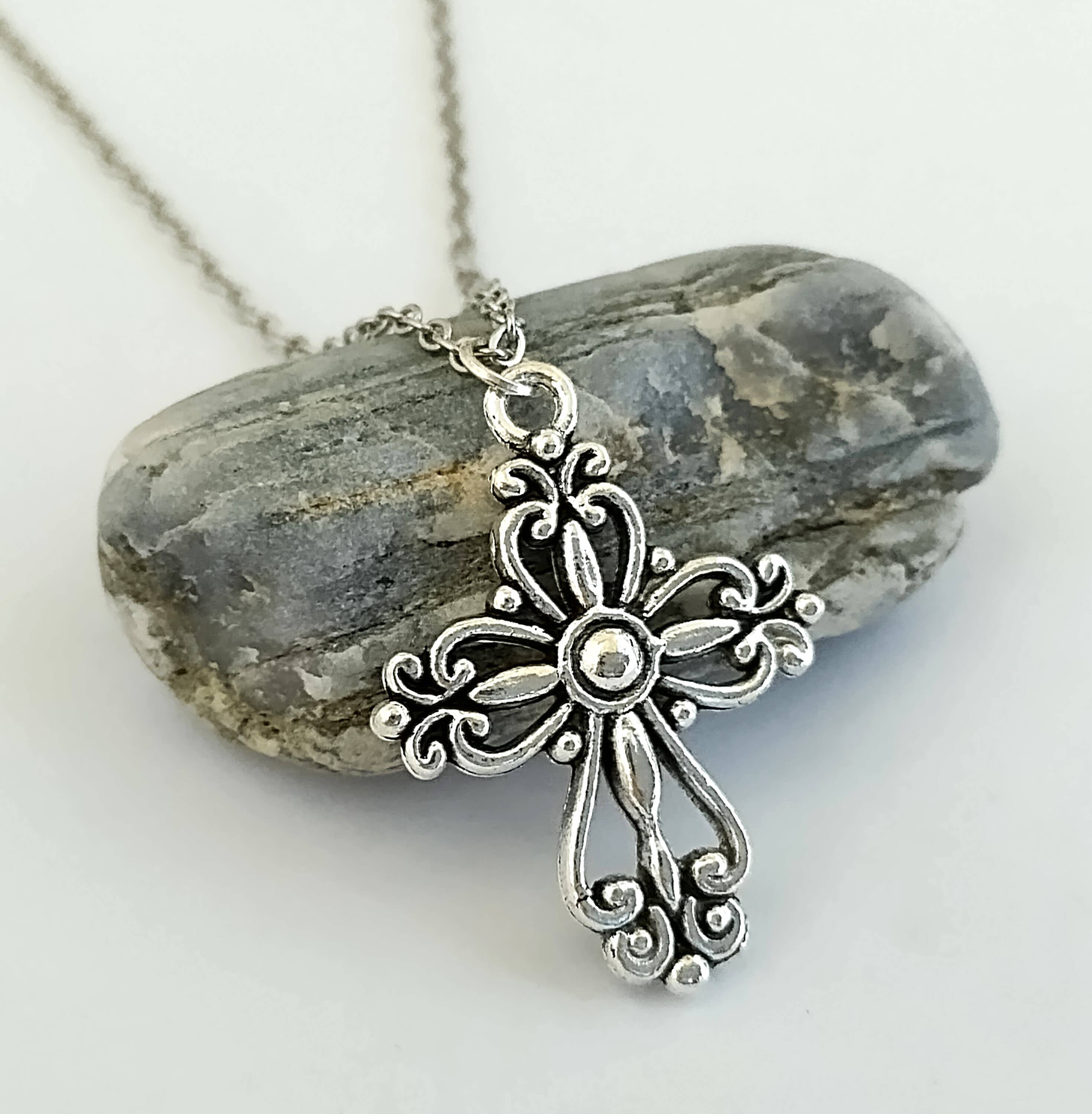 Piccadilly Pendants - Wholesale Pendant/Charm Necklace - Silver Cross Necklace, Religious Jewelry, 1