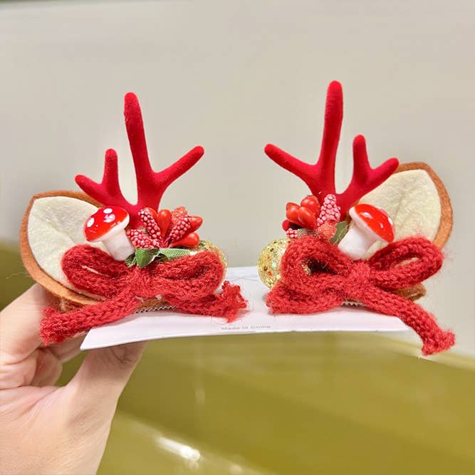 UNISHE - Wholesale Hair Clip - Women's - Christmas Reindeer Hair Clip ZK22344