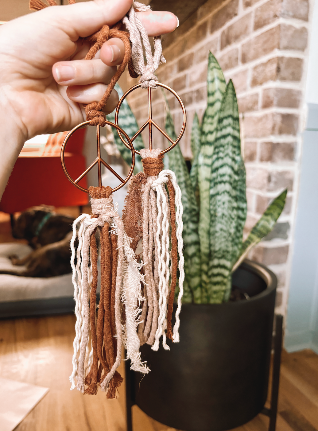 Offhand Fibers - Wholesale Car Decorative Charm - Unisex - Neutral Peace Sign Car Charm | Boho Gifts7