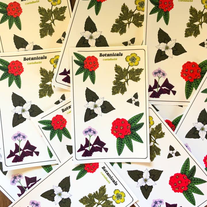 Psychedelic Lens - Wholesale Sticker - Botanical sticker sheet