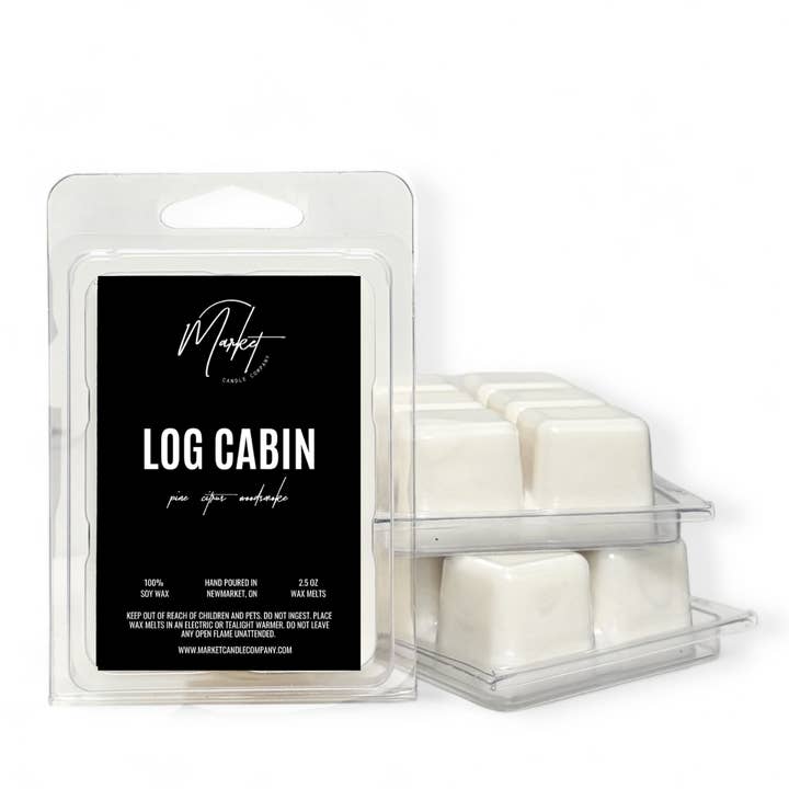 LOG CABIN SOY WAX MELT for wholesale by Market Candle Company