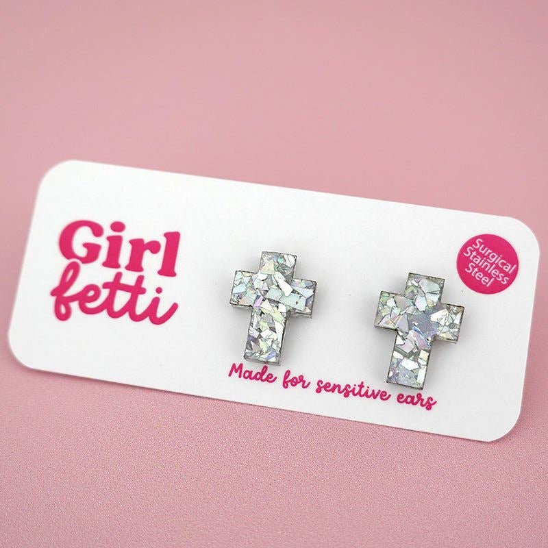 Girlfetti - Wholesale Stud/Post Earrings - Christian Easter Cross Acrylic Stud Earrings3