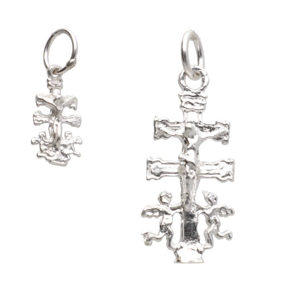 Vives de la Cortada S.L - Wholesale Individual Charm/Pendant - Mini Caravaca Cross Pendant in 925 Sterling Silver2