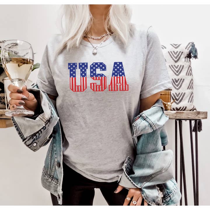 USA Graphic Short sleeve T-Shirt for wholesale by Shamaim