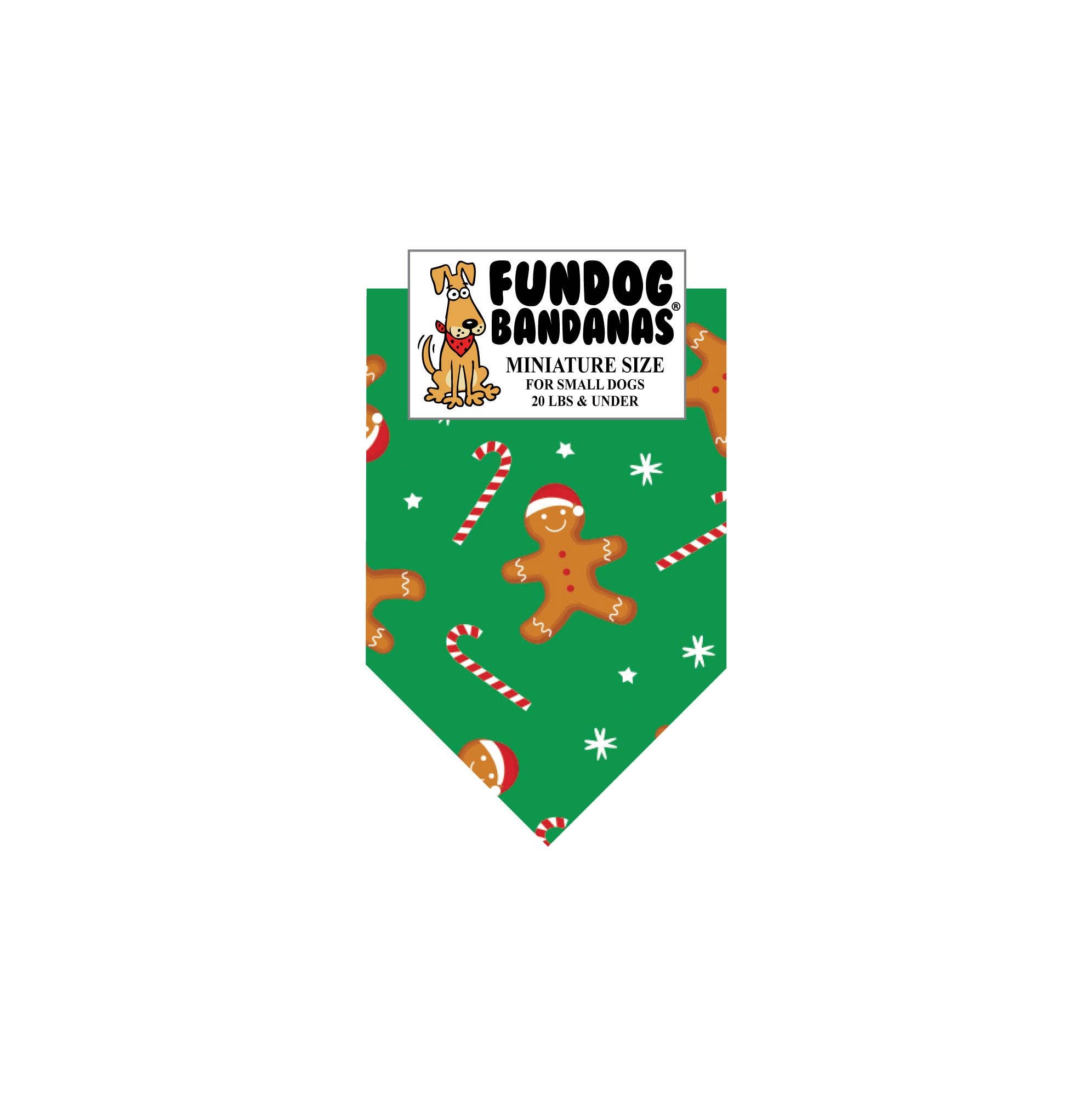 FunDog Bandanas - Wholesale Pet Bandana - Dog - 5 Pack - Gingerbread People Dog Bandanas1