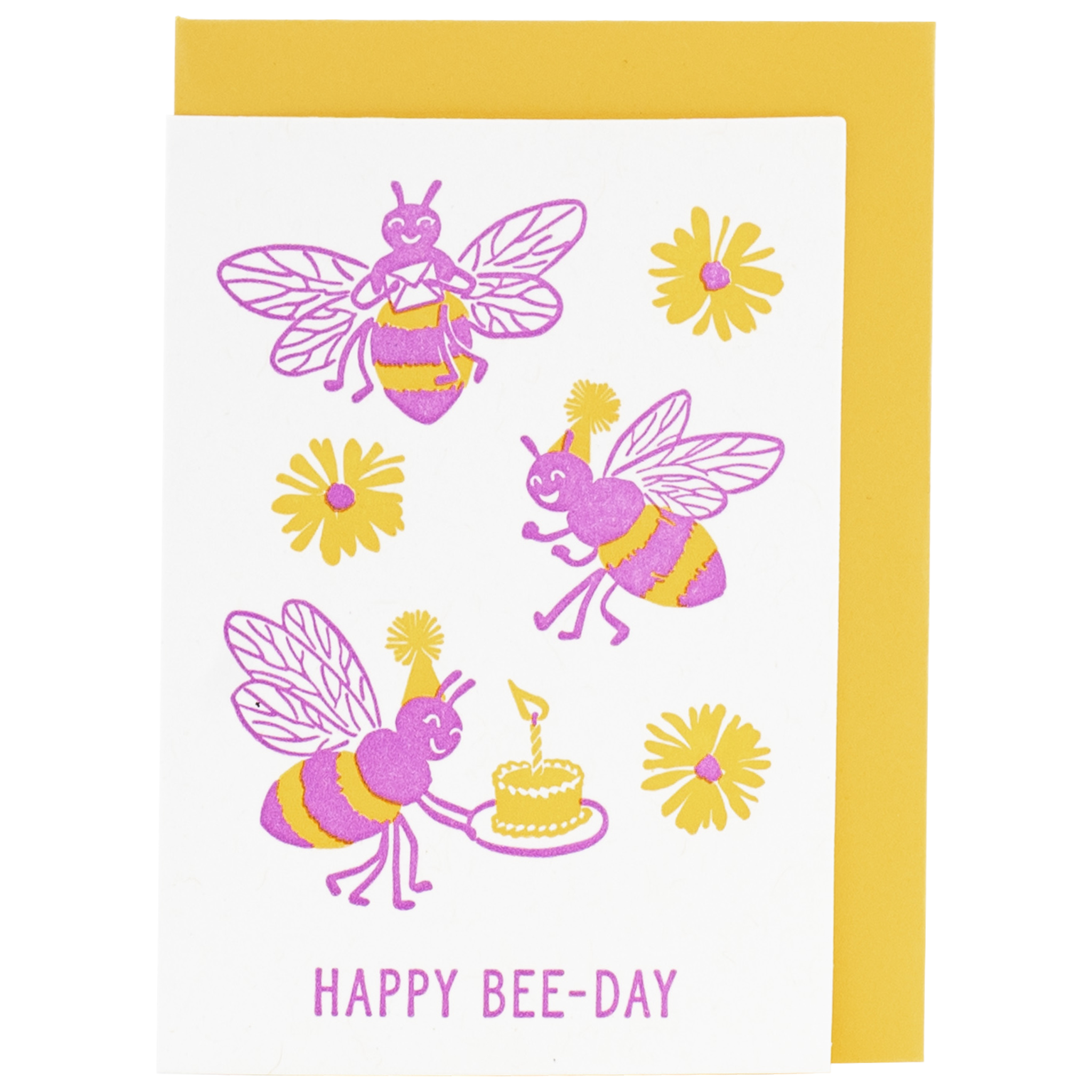 Smudge Ink - Wholesale Birthday Card - Mini Bee Party Enclosure Card2