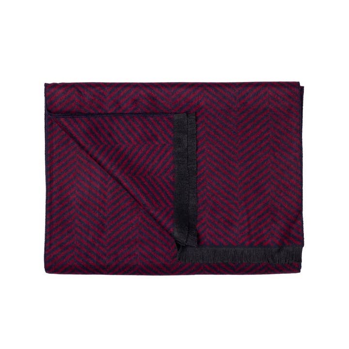 Red Herringbone Bamboo Scarf for wholesale by Swole Panda