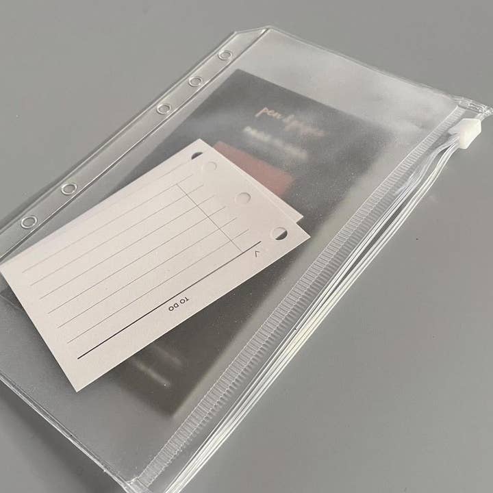pen & pages – wholesale Planerare – Plastficka "Zip" 4-pack för ringplanerare - Personal - 9,5 x 17,1 cm3