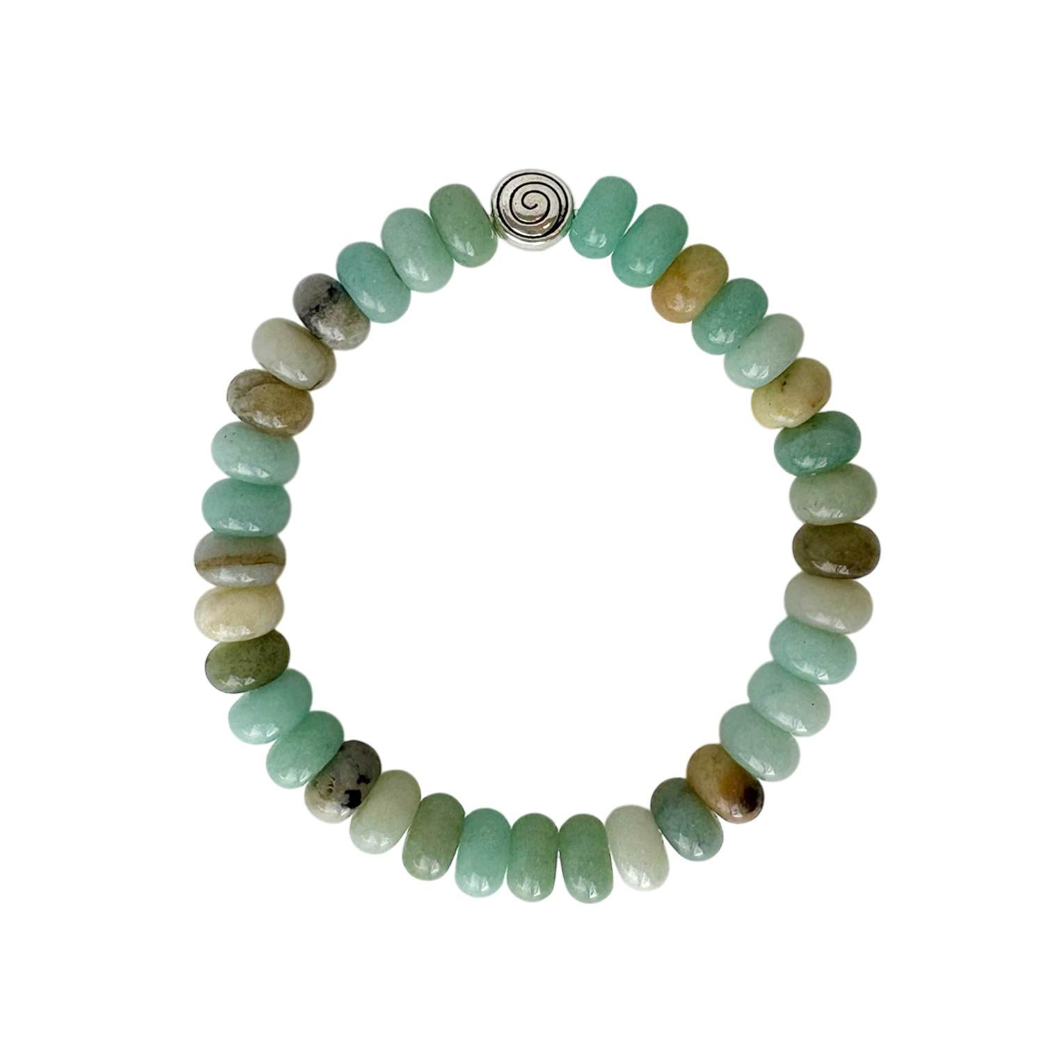 Batu Suci Handmade Jewelry - Wholesale Beaded Bracelet - Deep Breath Rondelle Bracelet  |  Amazonite Gemstone Bracelet1