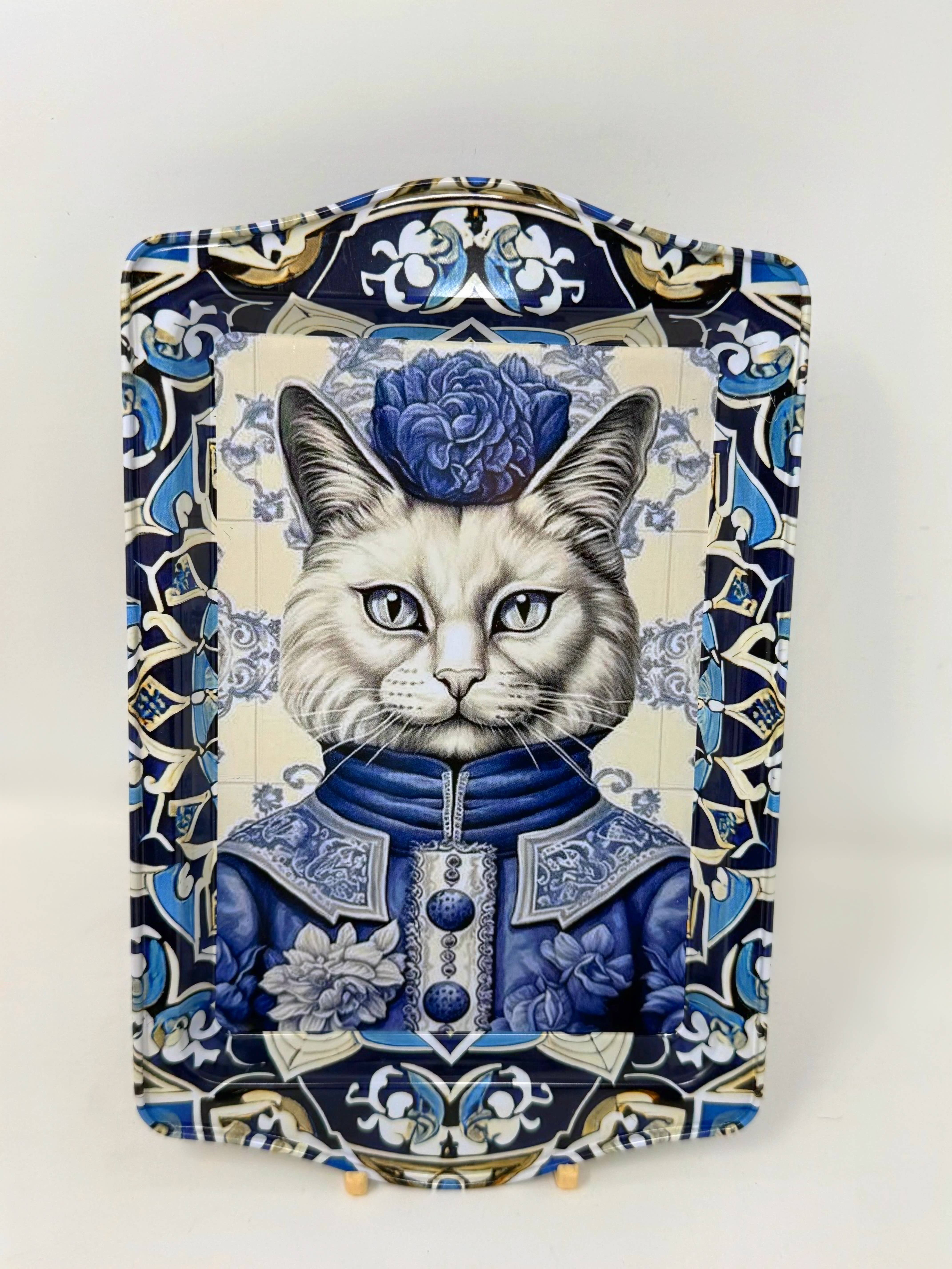 Nai Gifts - Wholesale Decorative Tray - Large Metal Cat Design Tray3