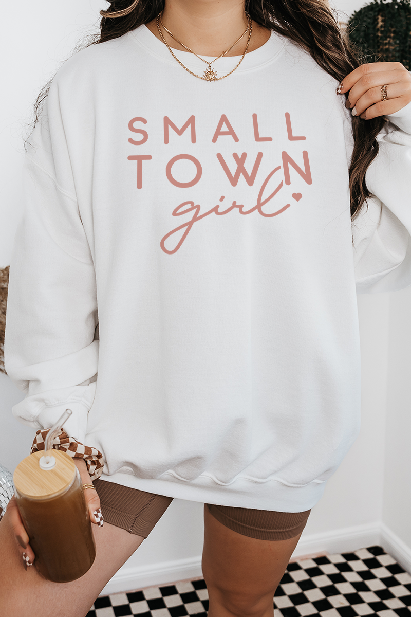Bella Me – wholesale Sweatshirt med tryck - Dam – Fall Small Town Girl Crewneck2