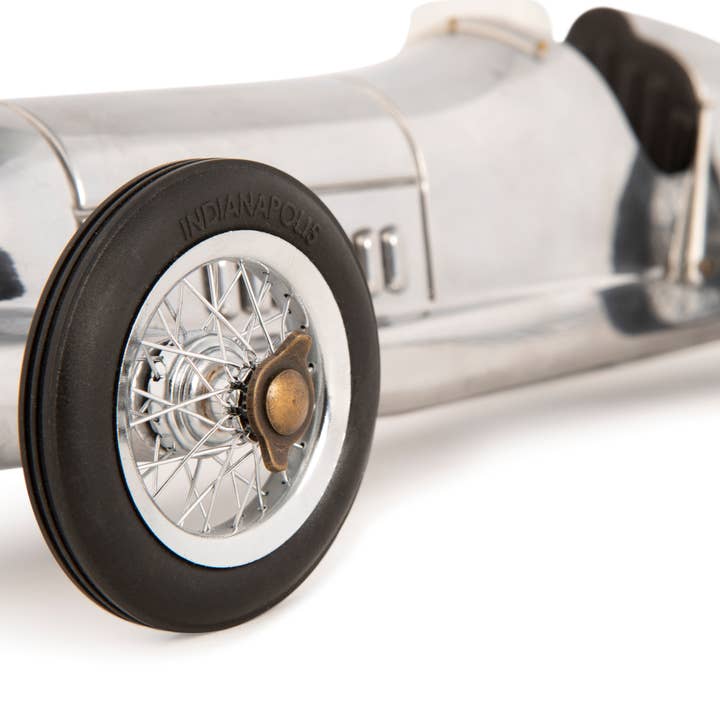 Authentic Models - Wholesale Decorative Tabletop Object - Silver Indy Model Car 12"