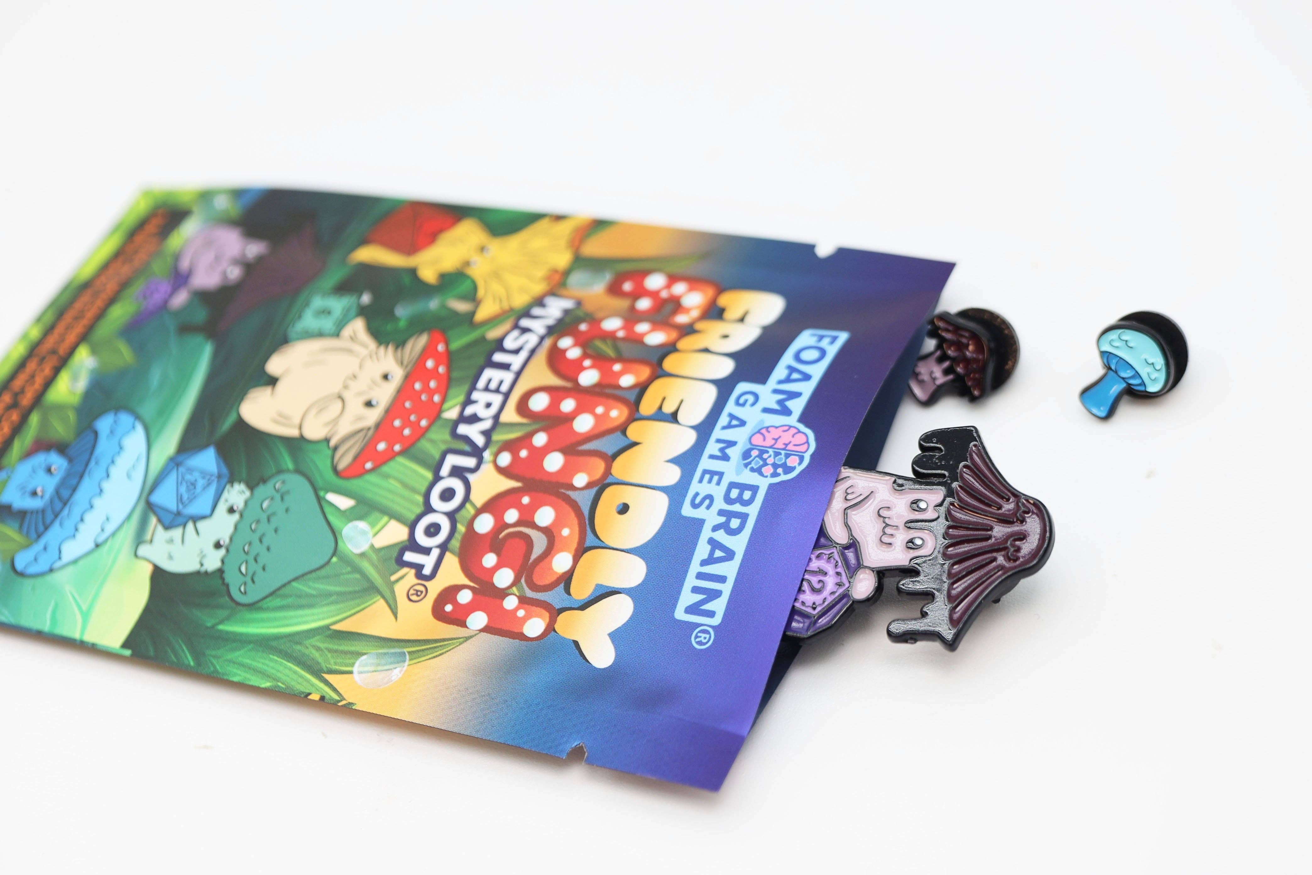 Foam Brain Games - Wholesale Lapel Pin/Button - Mystery Loot: Friendly Fungi1