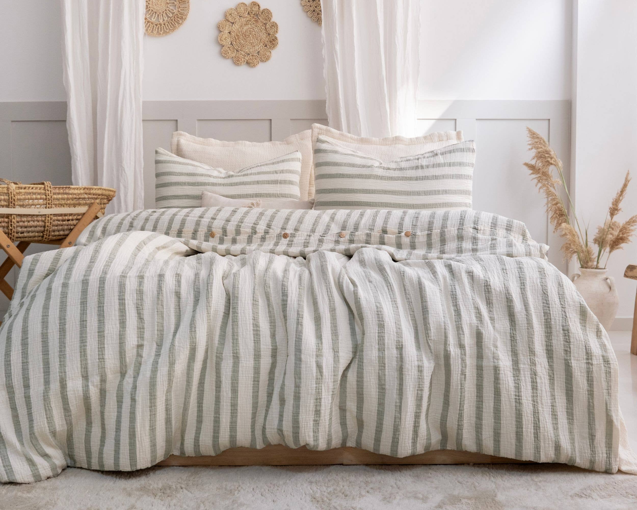 Naturloom - Wholesale Bedding Set - GOTS Certified Organic Muslin Duvet Cover Set Natural Color5