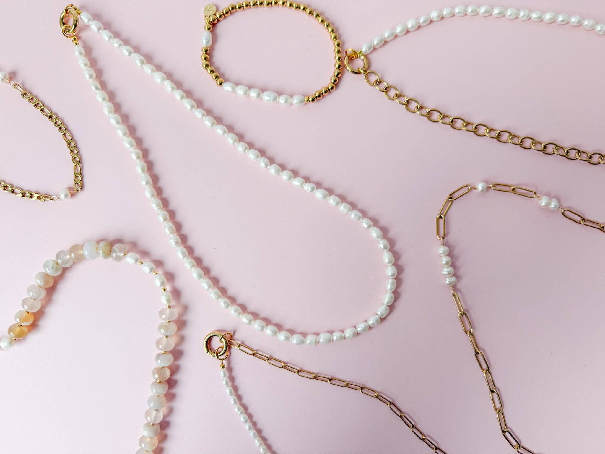 ETHICGOODS - Wholesale Beaded Bracelet - Morse Code Pearl & Gold Waterproof Beaded Bracelet | LOVE6