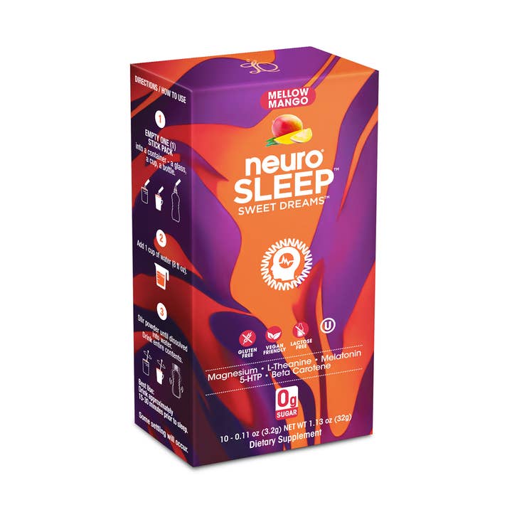 Neuro SLEEP Mellow Mango Powder Packets (Pack of 10) for wholesale by Neuro