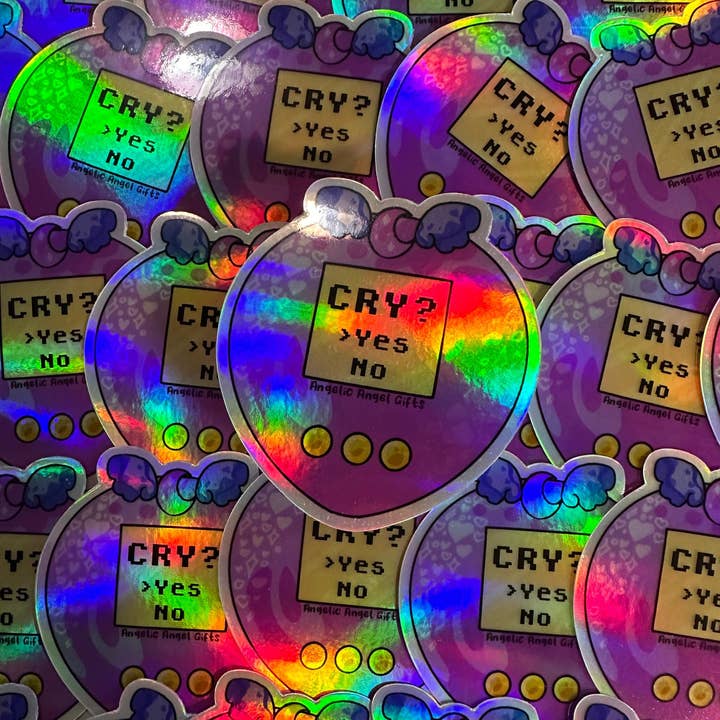 Angelic Angel Gifts - Wholesale Sticker - Retro Gamer Holographic Sticker For Water Bottle6