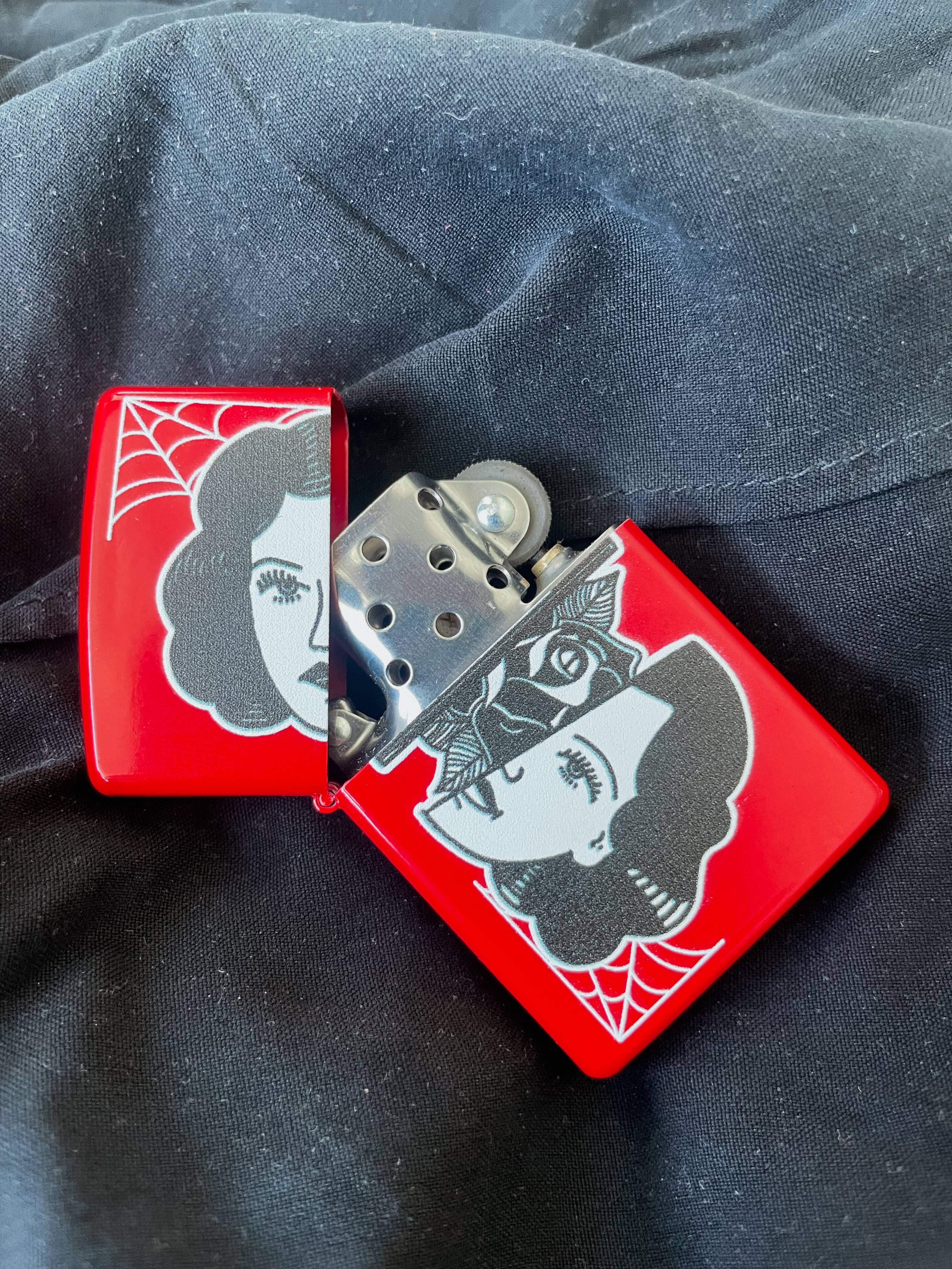 Whats Her Face - Wholesale Lighter - Refillable Split Woman Face Rose Lighter Wind Proof4