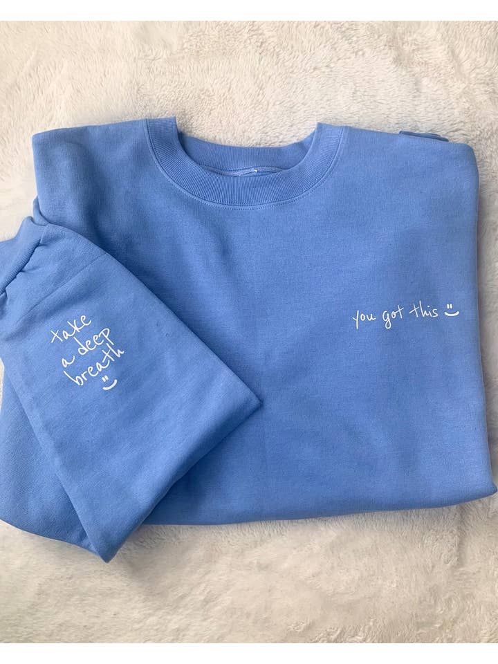 Rad Vibes Only - Wholesale Graphic Sweatshirt - Women's - Take A Deep Breath Crewneck