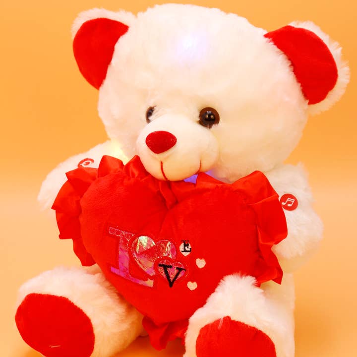 Cap Zone – wholesale Stuffed/plush toy – Kids & baby – Teddy Bear Music Light-Up Stuffed Toy - 12 Inch1