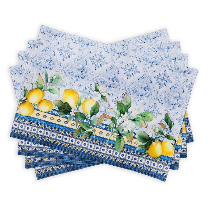 Maison d'Hermine - Wholesale Placemat - Citrus 100% Cotton Placemats 13" X 19" - Set Of 4