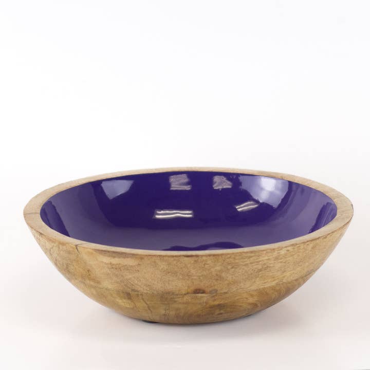 The Royal Standard - Wholesale Bowl - Hogan Serving Bowl   Natural/Purple   9.75x3.250