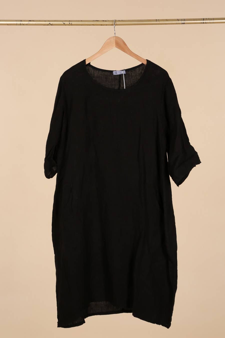 la maison des fibres naturelles - Wholesale Dress - Women's - Round neck dress in 100% linen 676121