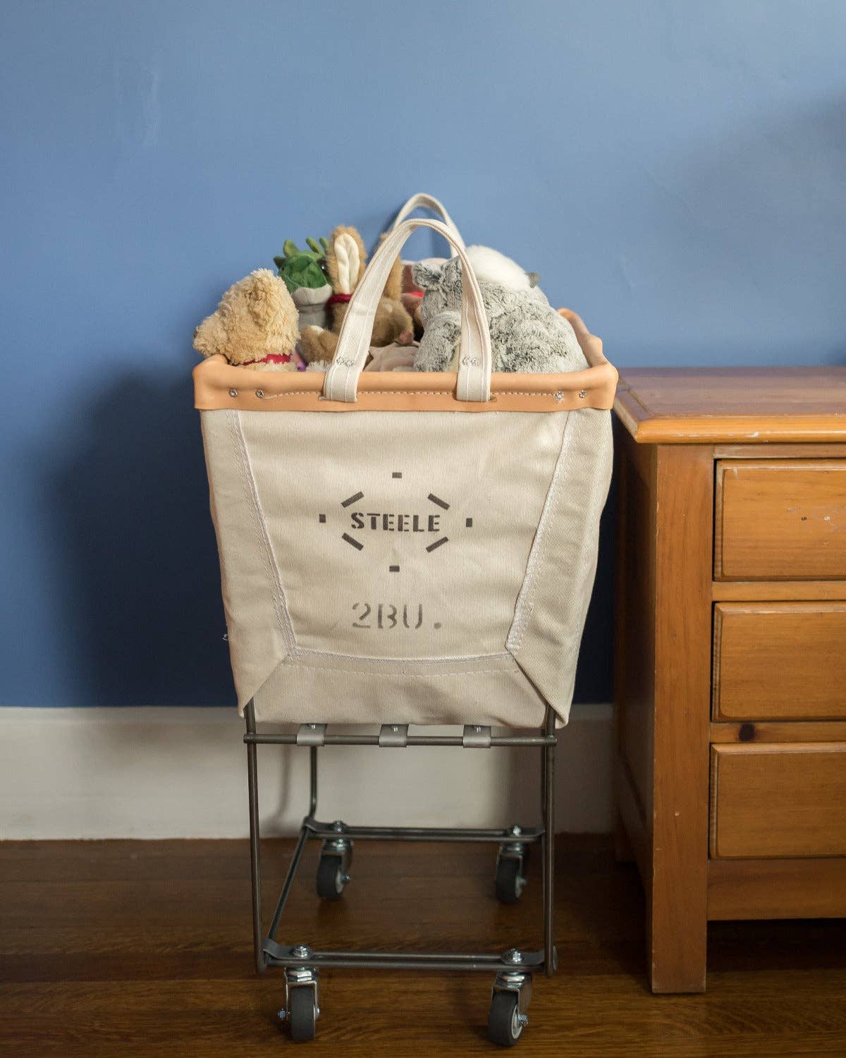 Steele Canvas Basket Corp. - Vendita all'ingrosso Cesti della biancheria - Carrello Elevato in Tela - Modello Permanente 2 Bu10