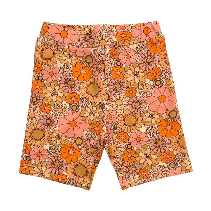 Sadie Scott - Wholesale Shorts - Kids - Bike Shorts | Retro Floral | Cotton