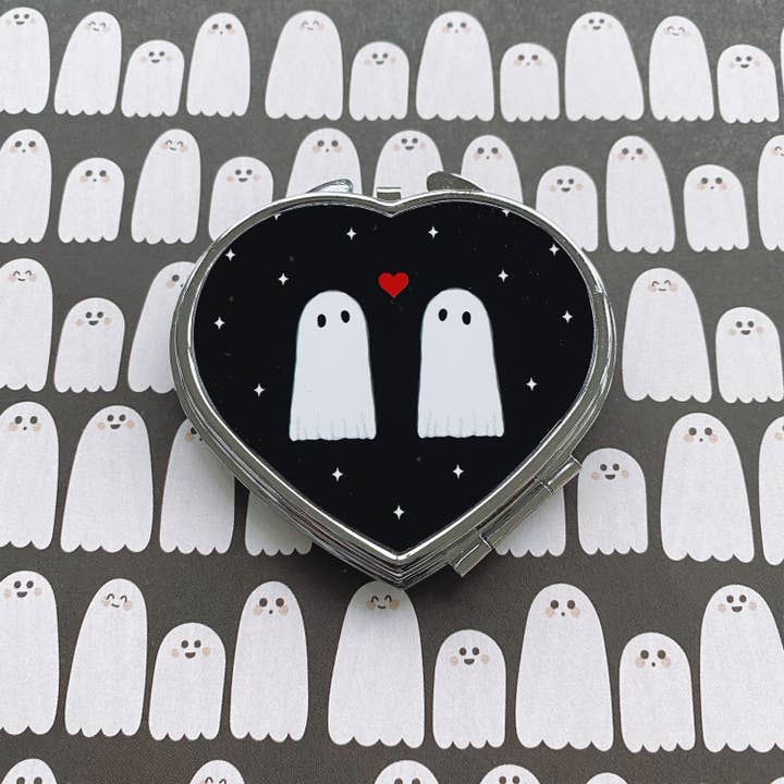 Gothic Ghost Love Specchio tascabile | accessori gotici, per la vendita all'ingrosso da parte di Simply Gothic