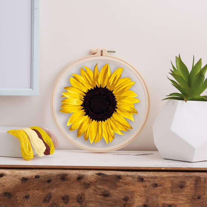 West Design Products - Wholesale Embroidery/Cross Stitch Supplies - Simply Make Embroidery Kit - Sunflower3