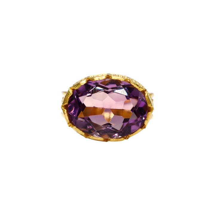 DIAPERIS - Wholesale Cocktail/Statement Ring - MORPHÉE AMETHYST RING
