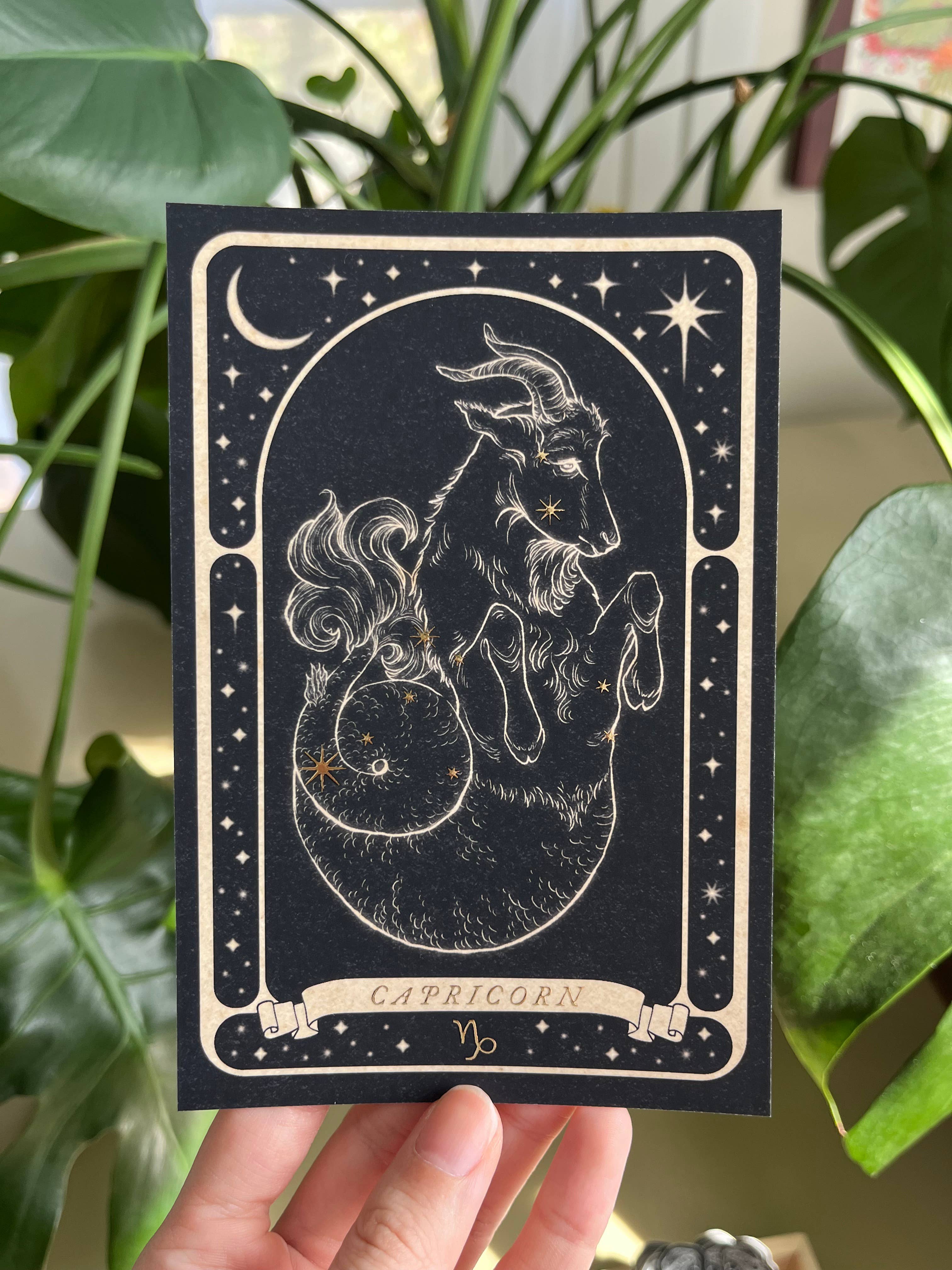 Lauren Noel Studio - Wholesale Postcard - Zodiac Gold Foil Postcard1