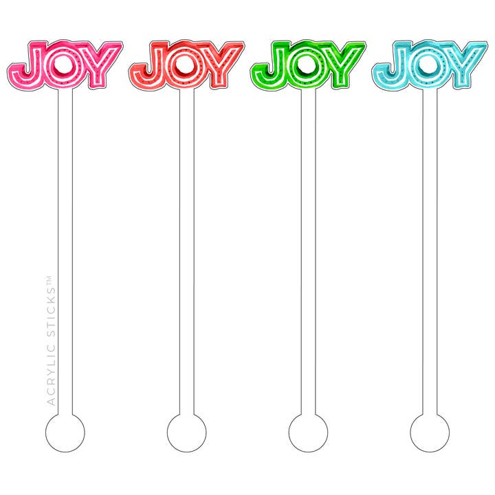 RAINBOW OF JOY ACRYLIC STIR STICKS COMBO for wholesale by XO ACRYLICS | ACRYLIC STICKS