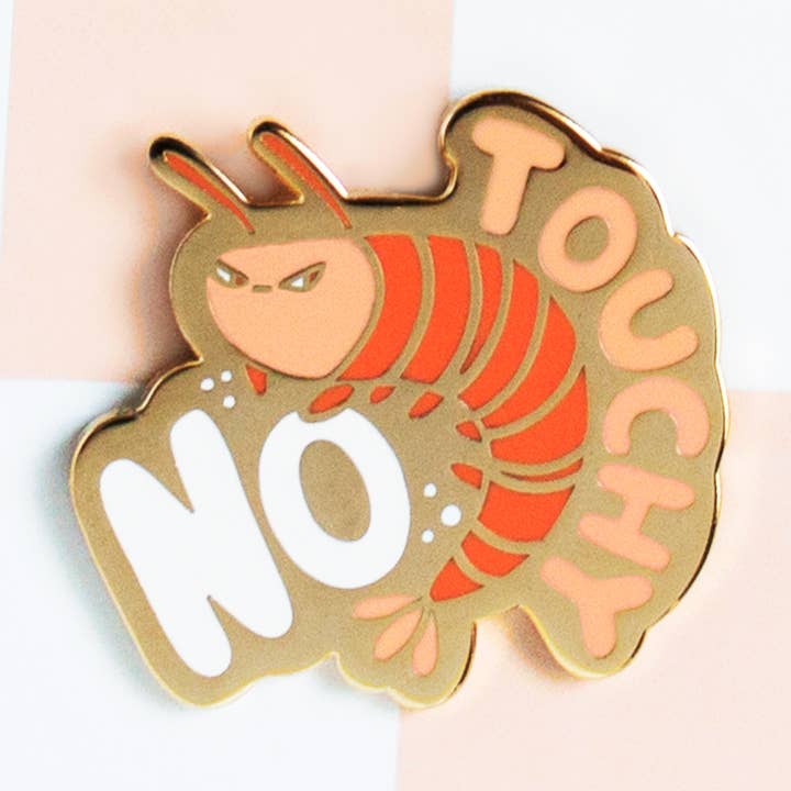 PRAWN / SHRIMP Enamel Pin for wholesale by Sketchinc