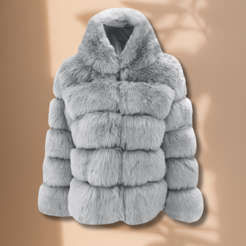 U R My Sunshine – wholesale Fur/faux fur coat – Women's – Hooded cropped faux fur coat jacket3