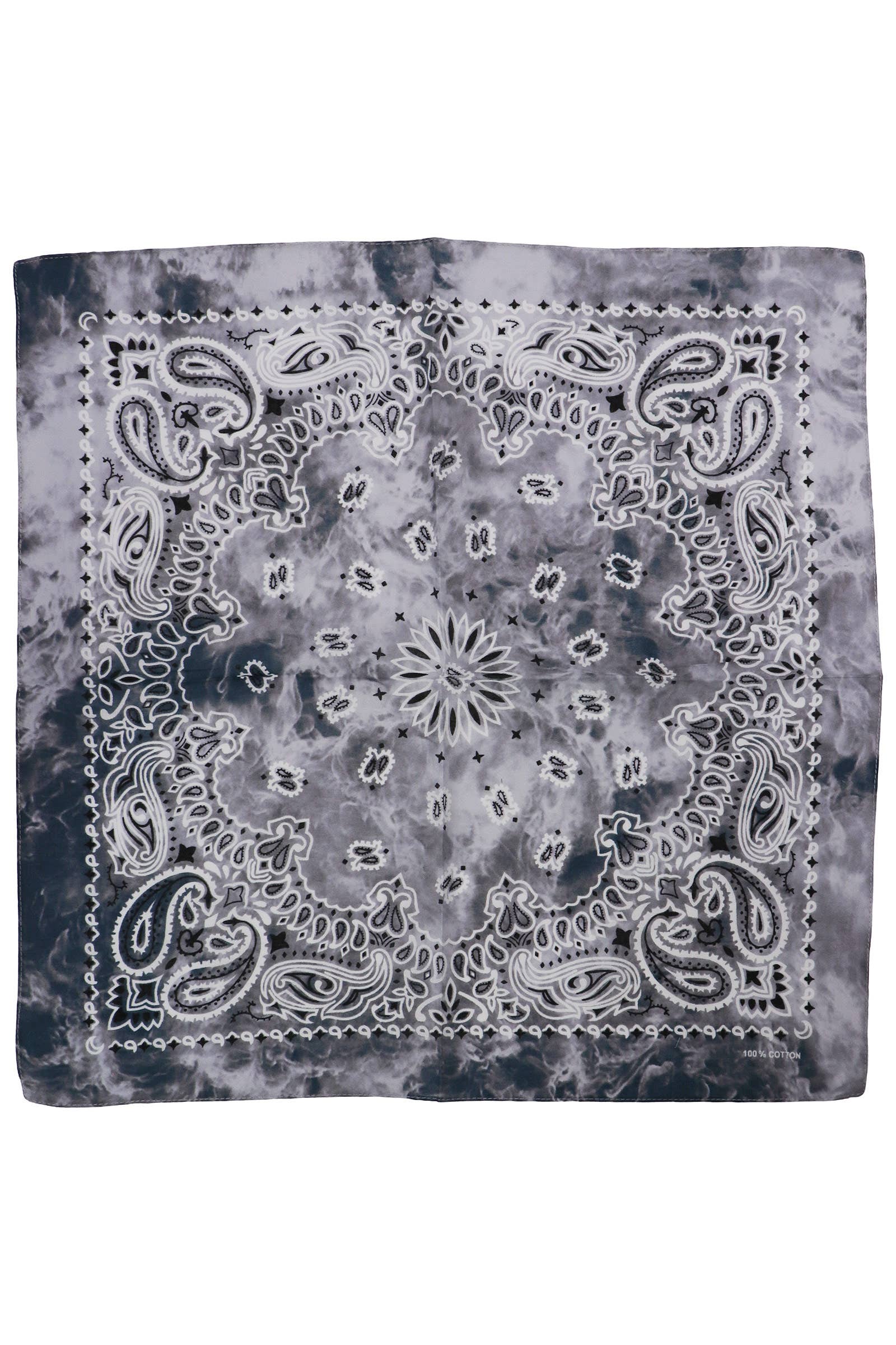 Cap Zone - Wholesale Bandana – Women's - Paisley Tie Dye Marble Gradient Cotton Bandana4