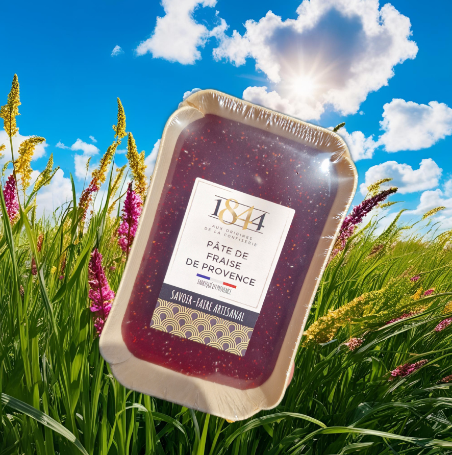 Confiserie 1844 - Vendita all'ingrosso Marmellata/Gelatina - Pasta di fragole di Provenza - Vaschetta da 300 g - NUOVO PACKAGING0