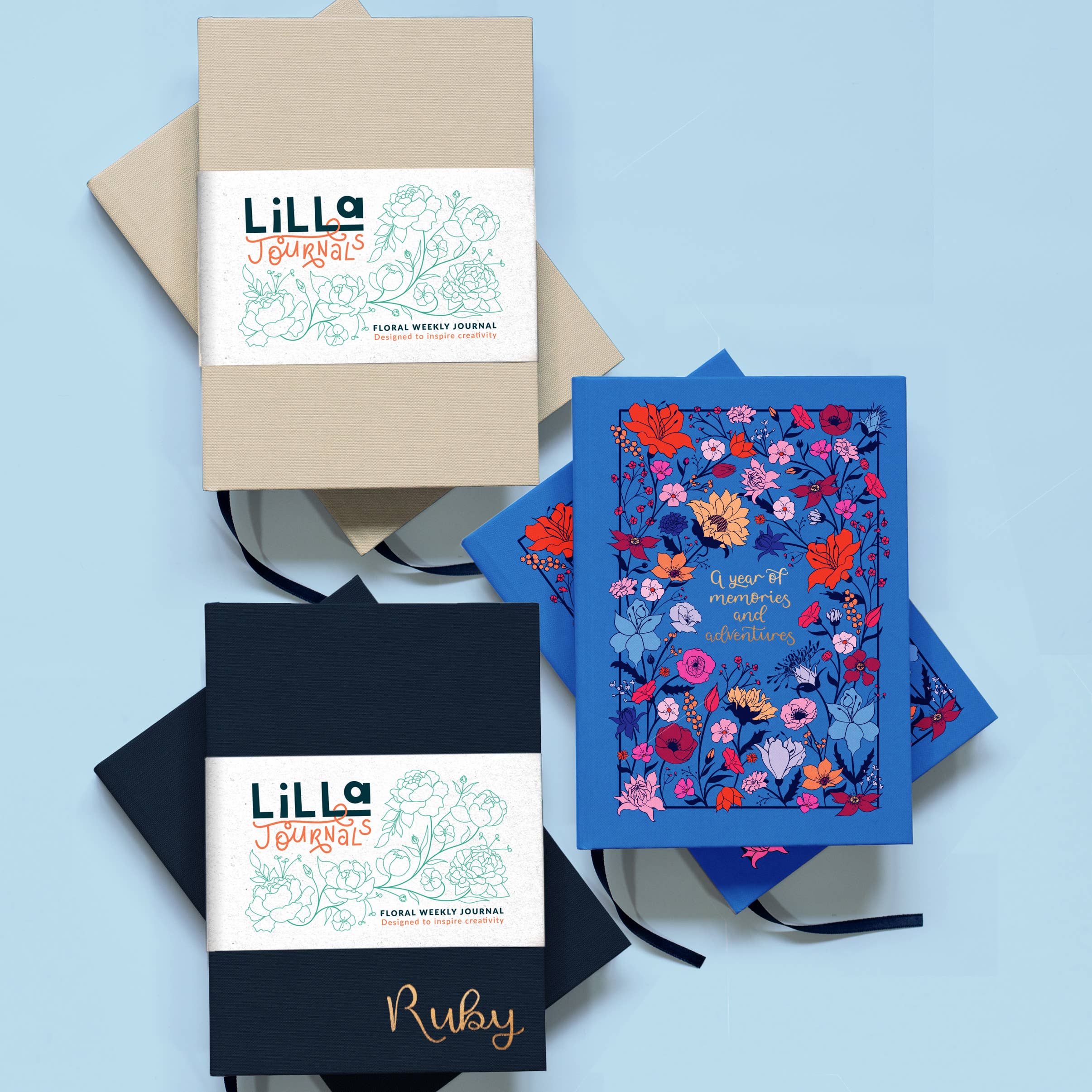 LILLA Journals – wholesale Journal/diary – Floral Weekly Bullet Journal | Undated illustrated planner7