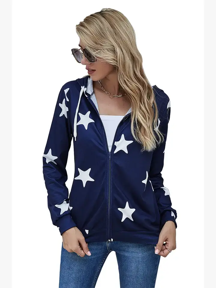 Supreme Fashion - Vendita all'ingrosso Felpa con cappuccio - Donna - Felpa con cappuccio ampia a maniche lunghe con cerniera.9