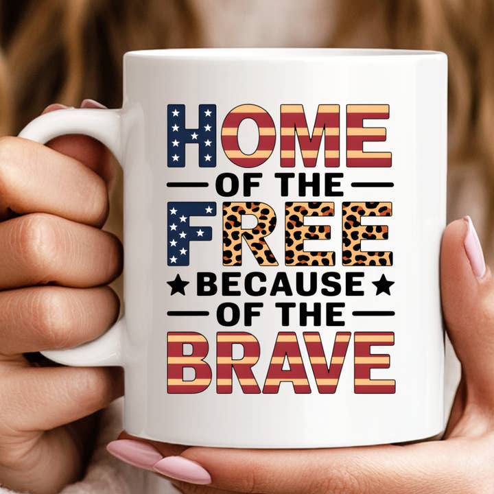 Thuis van de Vrije 4 Juli Mok voor wholesale door Hello Gorgeous Mugs