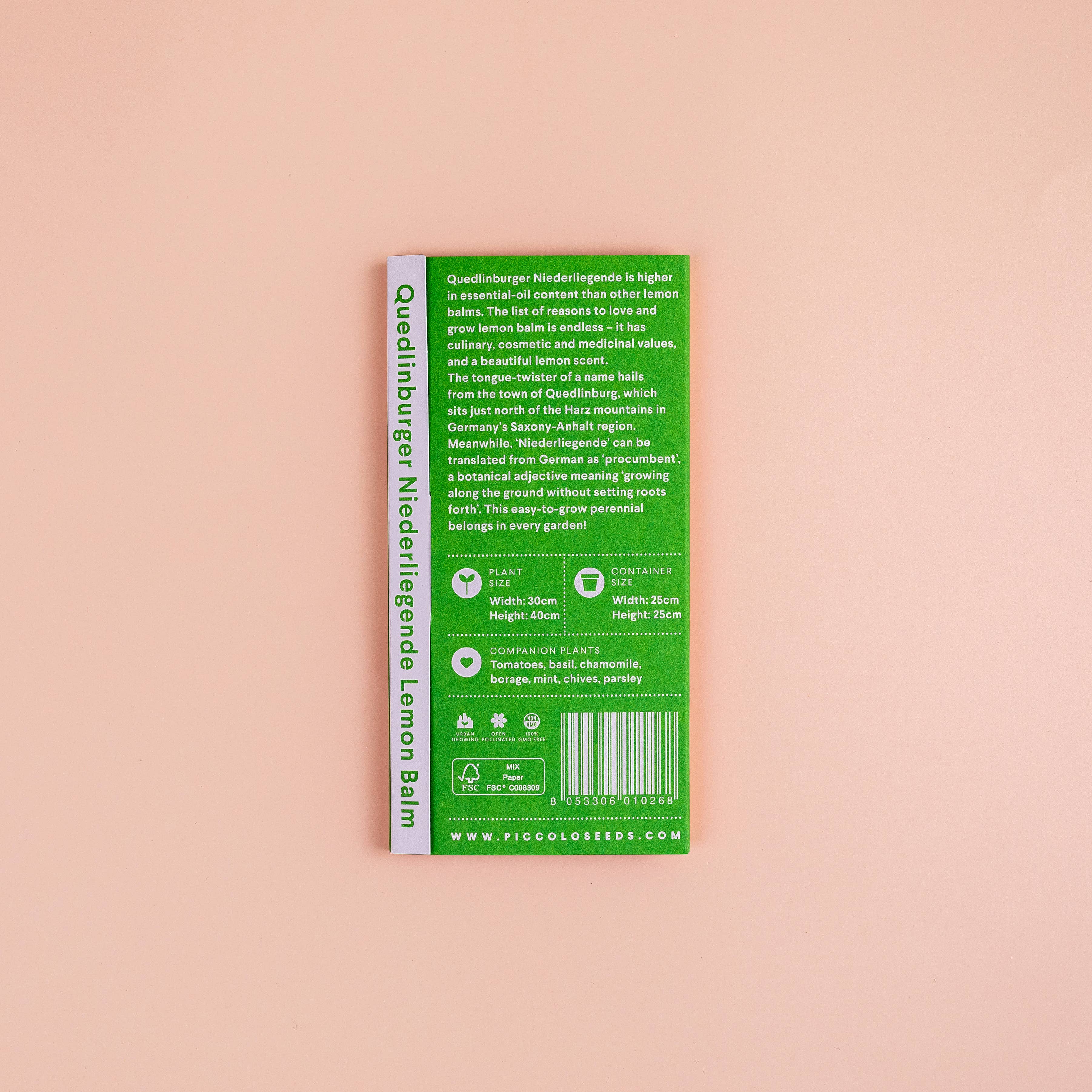 Piccolo Seeds - Vente Graines de plantes - Mélisse Quedlinburger Niederliegende2