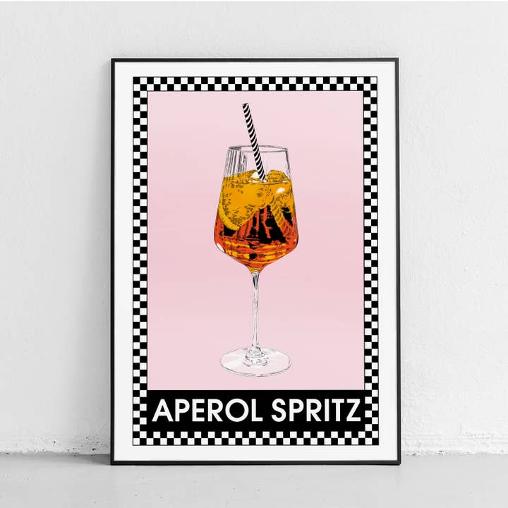 Aperol Spritz Fine Art Print - A3 for wholesale by ABI OVERLAND JERSEY